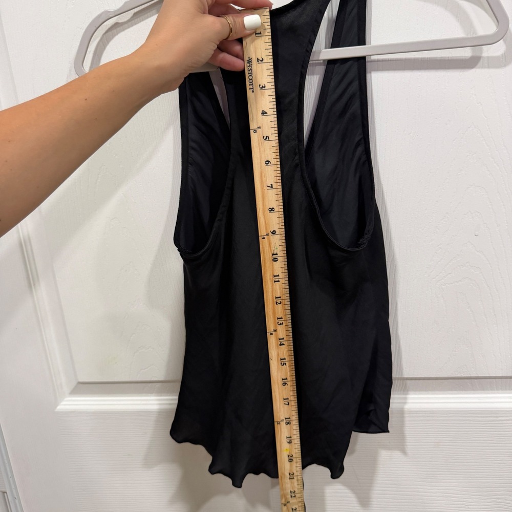 Free People Intimately Black Ruched Drawstring Racerback Tank Top XS - Picture 8 of 11